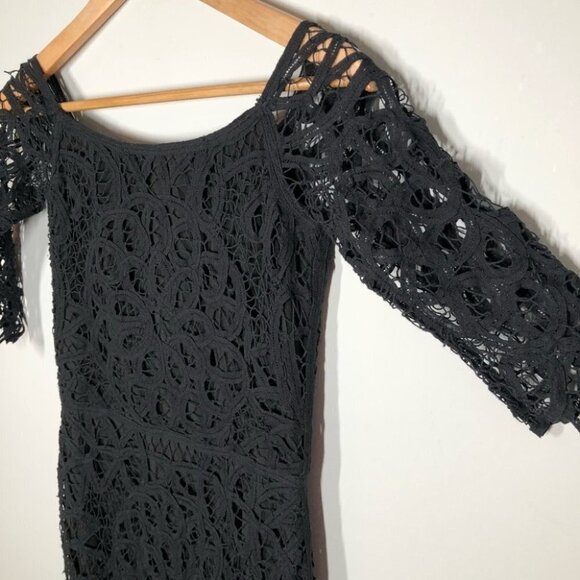 SAYLOR  Black Lace Overlay Dress Size XS - Picture 3 of 9